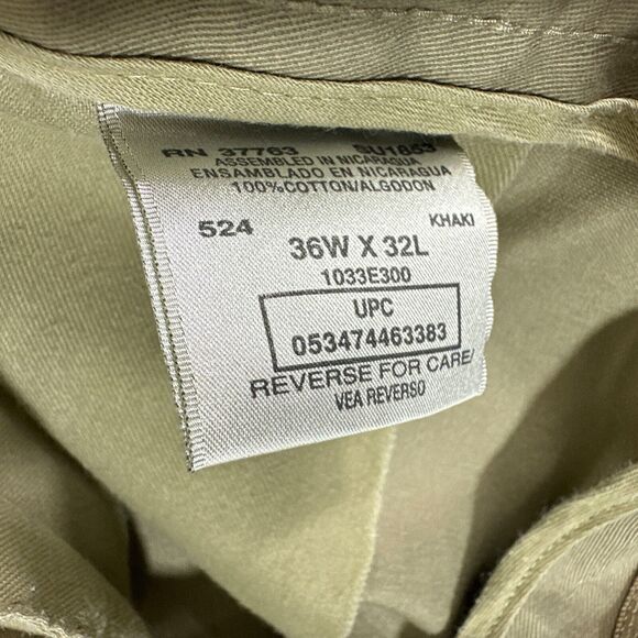 Savane Mens Straight Fit Flat front Khaki Dress Pants 36x32 - Picture 3 of 10